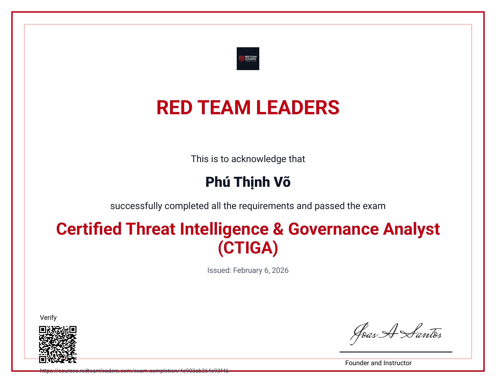 Certified Threat Intelligence & Governance Analyst (CTIGA)