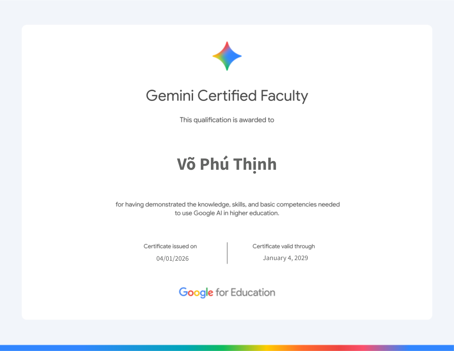 Gemini Certified Faculty