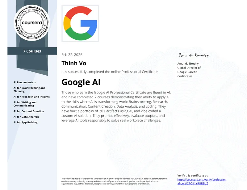 Google AI Specialization